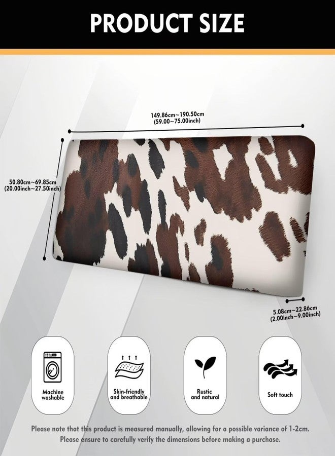 Wanyint Black Brown Cow Print Sofa Seat Cover Protector Soft Dog Couch Cushion Slipcover Universal Sofa Seat Cushion Slipcover for Living Room Decoration, L - Image 5
